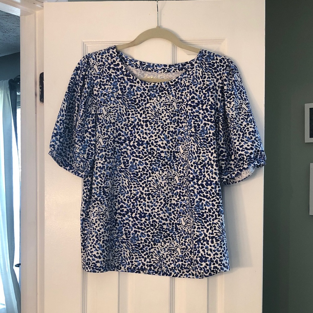 Lilly Pulitzer Blue and White Blouse